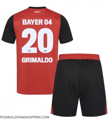 Bayer Leverkusen Alejandro Grimaldo #20 Hjemmebanetrøje Børn 2024-25 Kortærmet (+ Korte bukser)